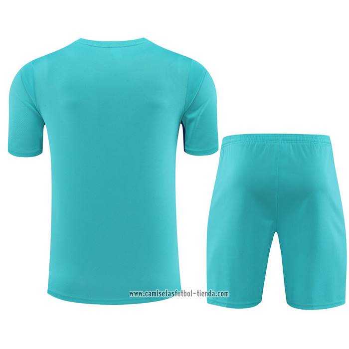 Chandal del Barcelona 2023 2024 Manga Corta Verde - Pantalon Corto